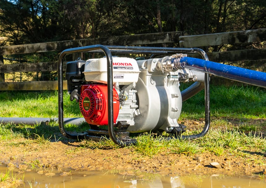 Moving debris-sogged water